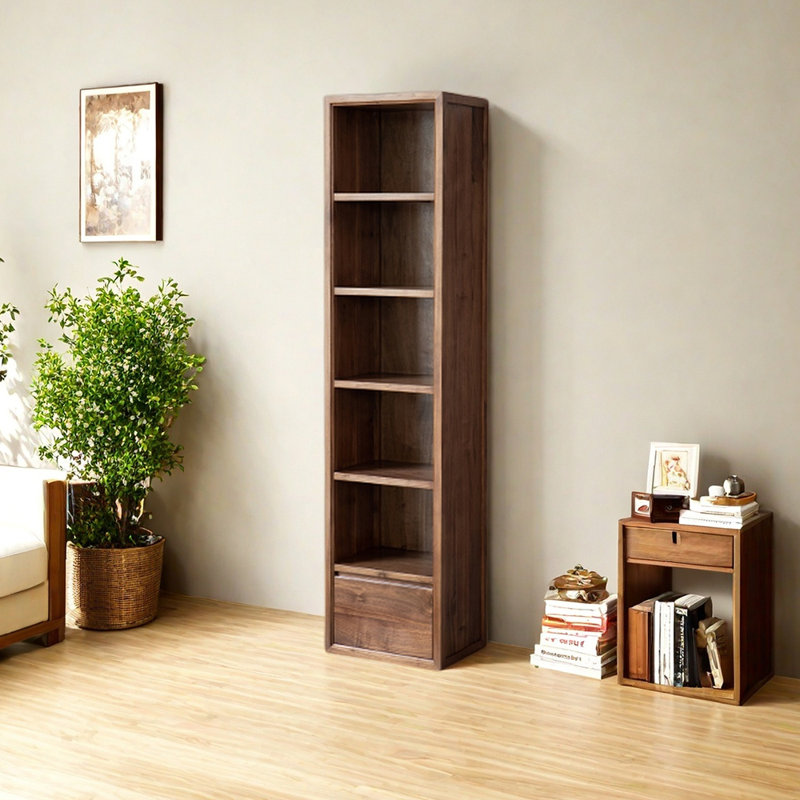 Bibliothèque de haute qualité,  (5 tablettes) H 74,8 po x l 17,72 po x P 13,78 po