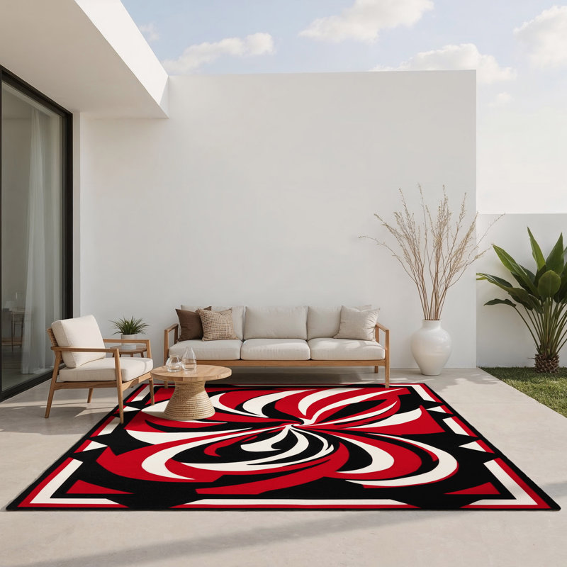Tapis intérieur et extérieur Obsidian Passion, Rectangle 1 pi 6 po x 2 pi 6 po