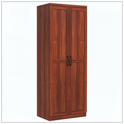 Garde-manger à 2 portes, armoire de rangement autoportante avec tablettes à 5 niveaux et 2 tablettes réglables pour la salle à manger