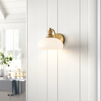 Vanity Light With Bright White Ceramic Shades