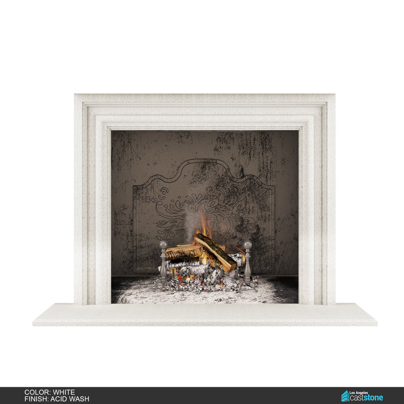 Monterey Fireplace Surround, Acid Wash White