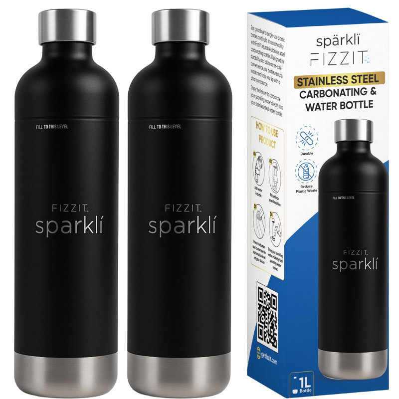 Bouteille d'eau FizzIt, Noir