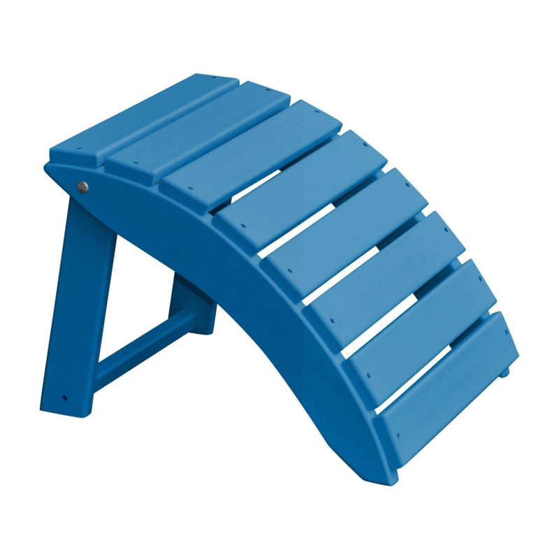 Repose-pieds pliant en poly composite, noir, Bleu