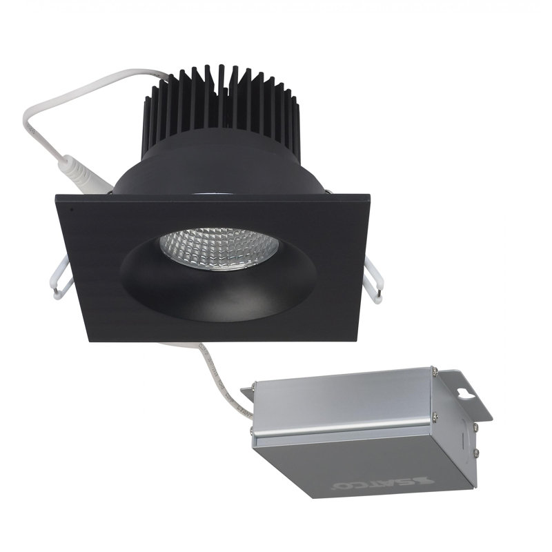 3.5" Ultra Slim 3000K Remodel or New Construction LED Canless Recessed Lighting Kit, Black
