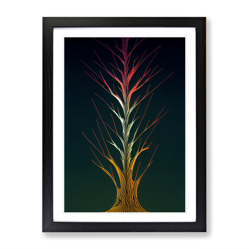 The Bold Tree - Single Picture Frame Print, 64cm H x 46cm W x 2cm D, Black Framed
