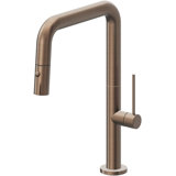 Pull-Down Kitchen Faucet With Button Sprayer - Quad Spout