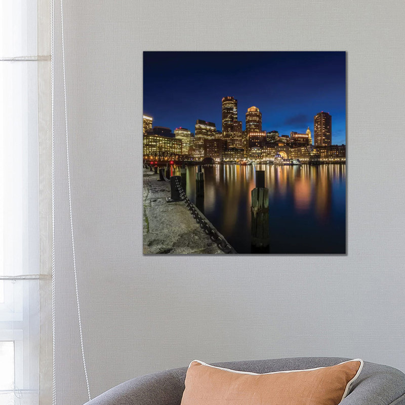 Boston Fan Pier Park View by Melanie Viola - Print on Canvas, Wrapped Canvas, 66.04cm H x 66.04cm W x 1.91cm D