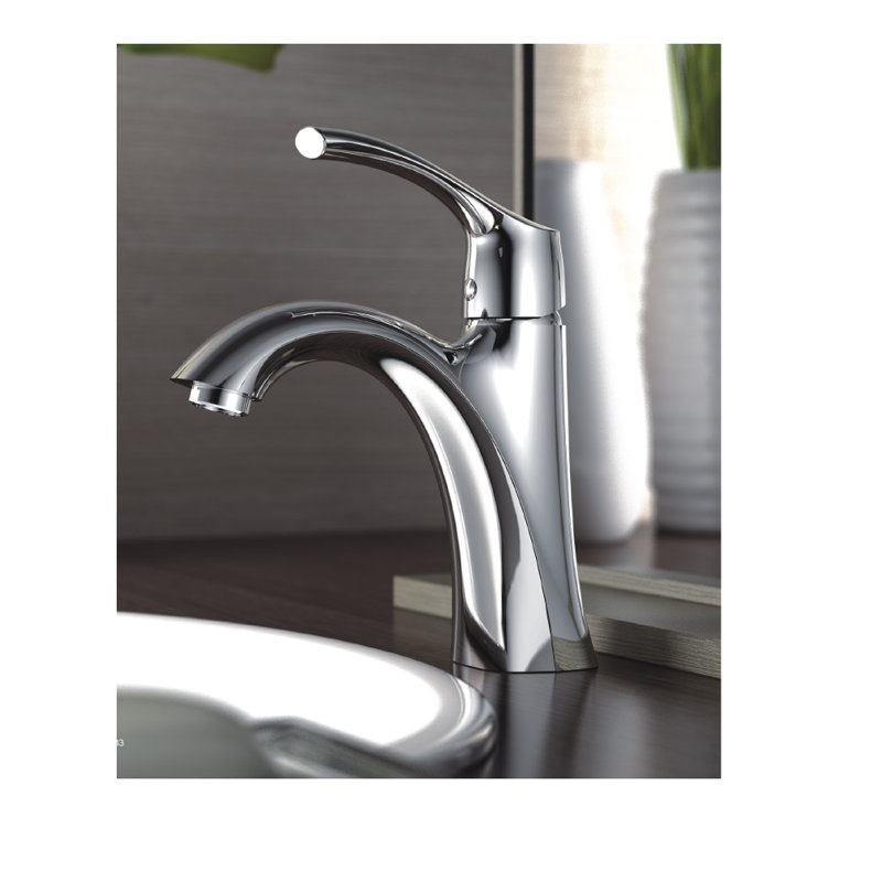 Single-Hole Single-handle Bathroom Faucet with Drain Assembly, Chrome