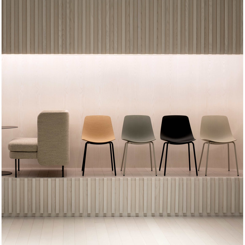 Racer Dining Chair, White Oak