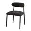 Ensemble de 2 chaises d'appoint en tissu noir et finition noire Jaramillo