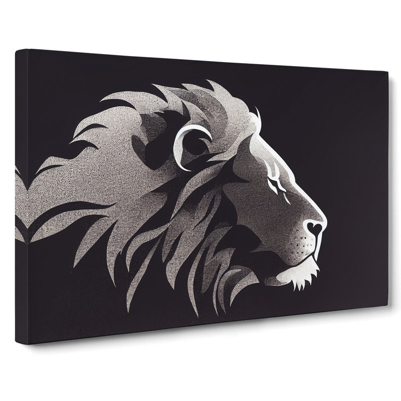 Terrific Lion Abstract - Wrapped Canvas, 50cm H x 76cm W x 3cm D