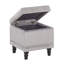 Reaves 37cm Wide Velvet Square Solid Colour Ottoman with Storage-947336536