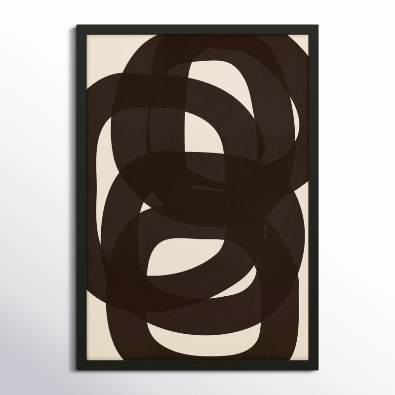 Circular Harmony by Romina Gadler, Black Framed Paper, 50" H x 35" W x 1.25" D