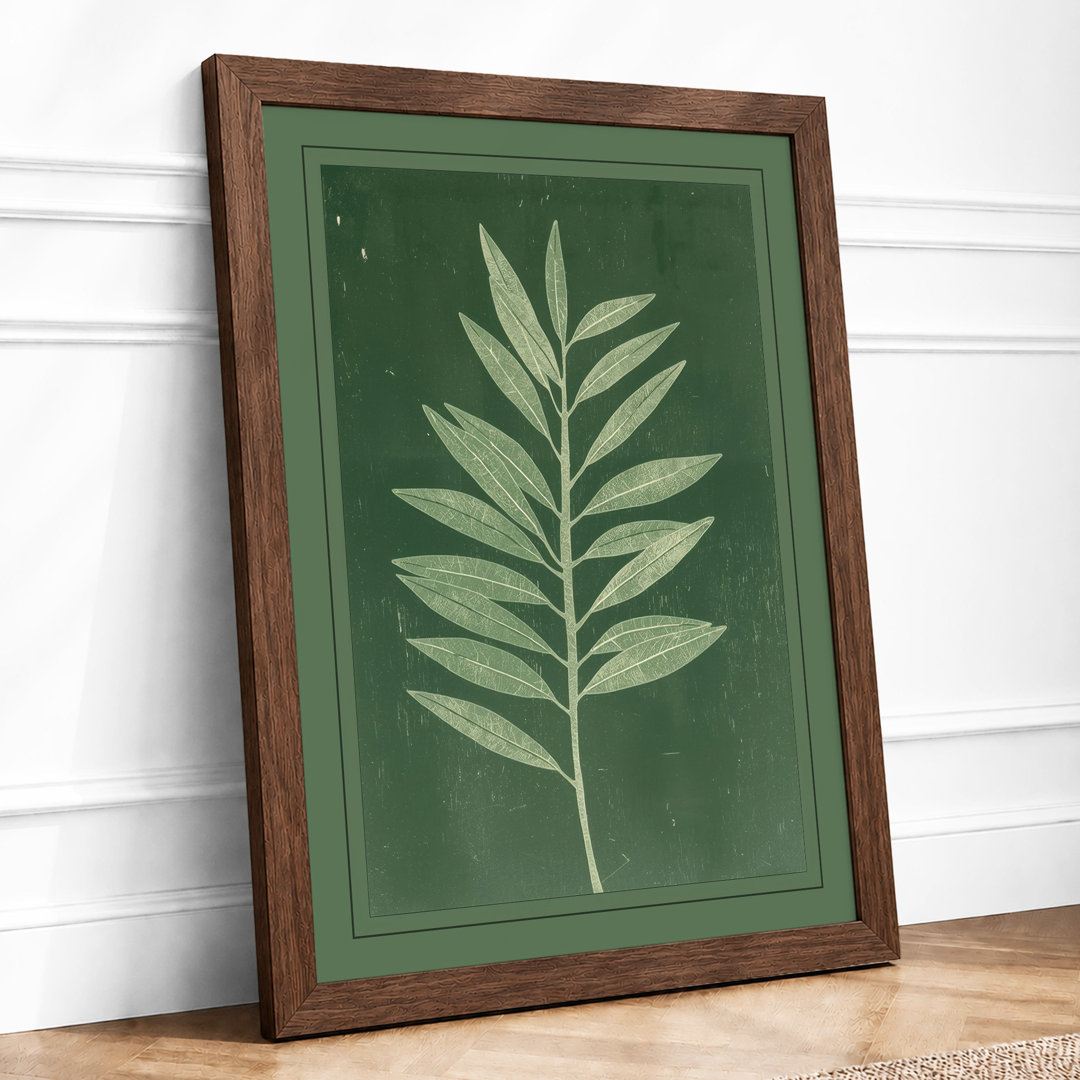 Leafy Branch Study Botanical - Framed Print