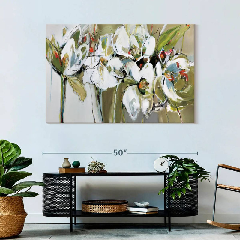 Avery Abstract Spring Blooms, 32'' H x 48'' W