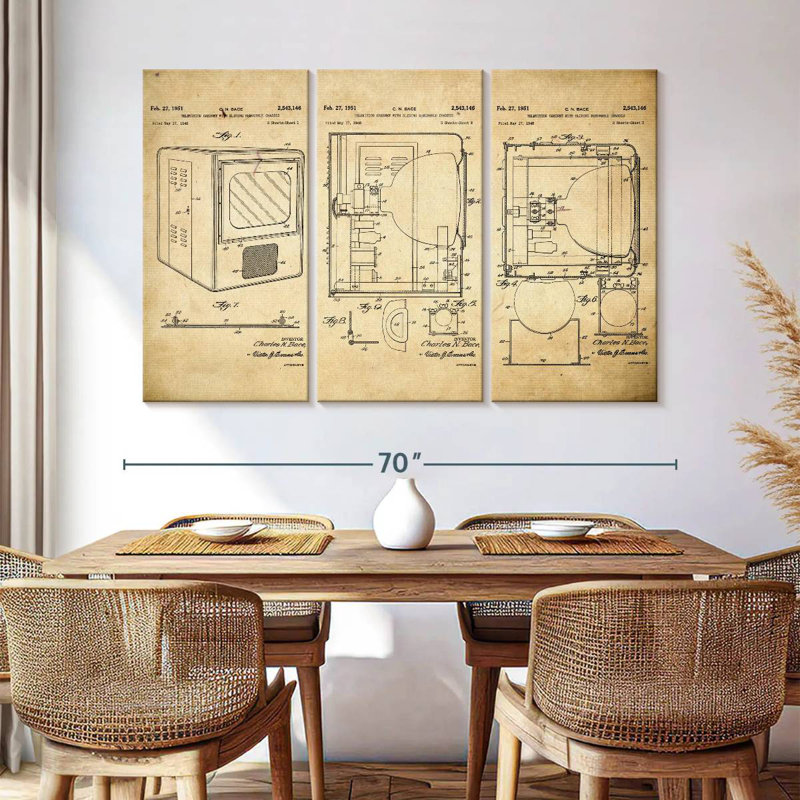 Retro Television Cabinet Laelle, 36" H x 57" W