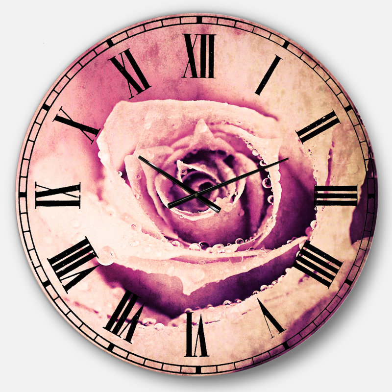 Horloge murale mauve, Surdimensionné