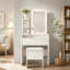 Ensemble de meuble-lavabo compact avec miroir intelligent à DEL et station de charge