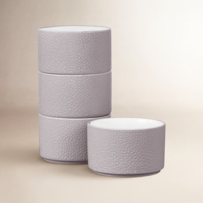 Noritake Colortex Stone Stax Mini Bowls, 3-3/4", 9 Oz.