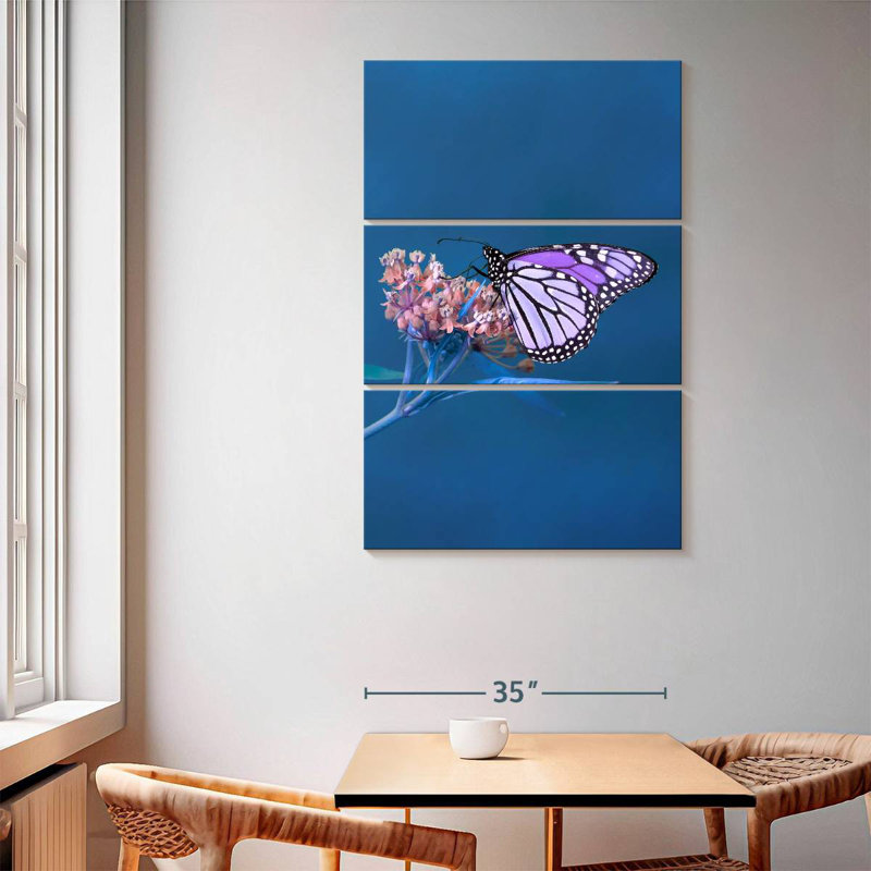 Papillon monarque Brampt mauve