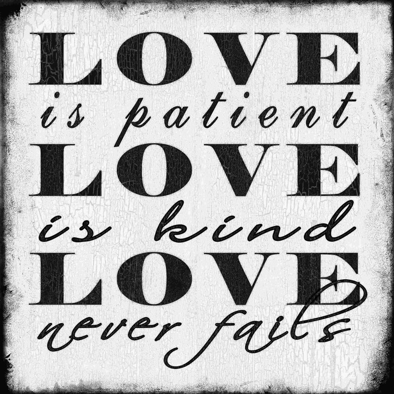 Love Love Love Love 2, H 12 po x l 12 po