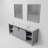 Marsyas 84 in W x 22 in D Double Bath Vanity and 34 in Mirrors-113389487-113389488