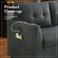 Canapé-lit modulaire en L avec port USB, canapé-lit réversible avec lit escamotable et méridienne de rangement
