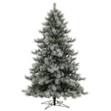 Vickerman Flocked Cayce Pine Artificial Christmas Artificial Pine Christmas Tree