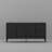 63" Industrial Kitchen Storage Cabinet With Glass Doors, Matte Black Metal Frame & Double-Shelf Design