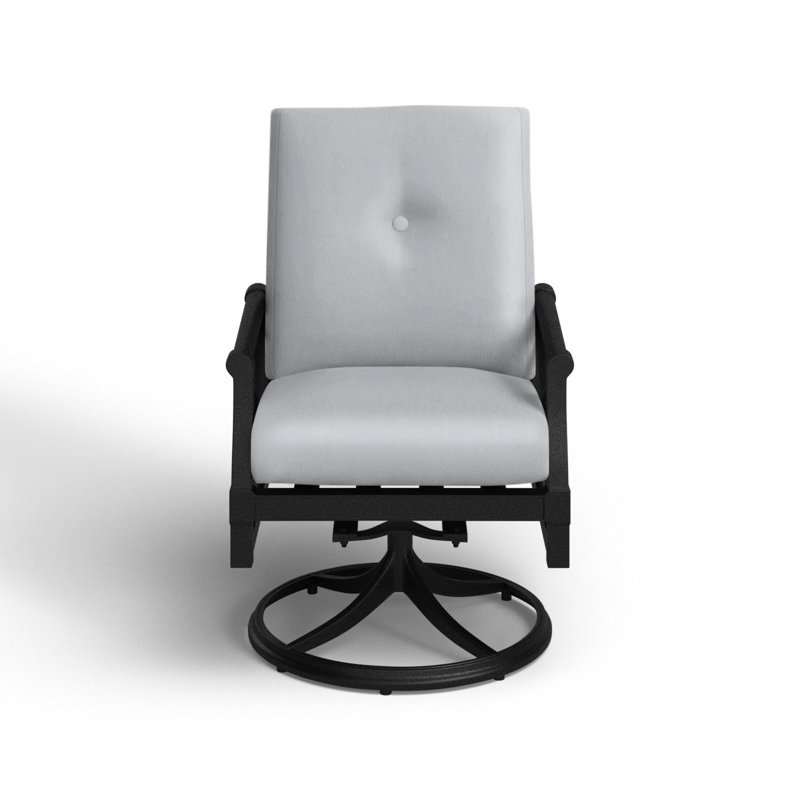 Andover Outdoor Rocker Chair, Canvas Navy Sunbrella® Canvas, Textured Black