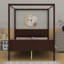 Queen Canopy Bed With Headboard and Footboard-1648108023