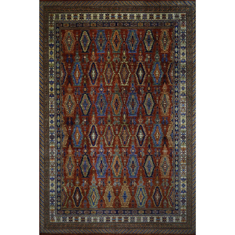 Geometric Burgundy Serapi 11'11 x 17'11"