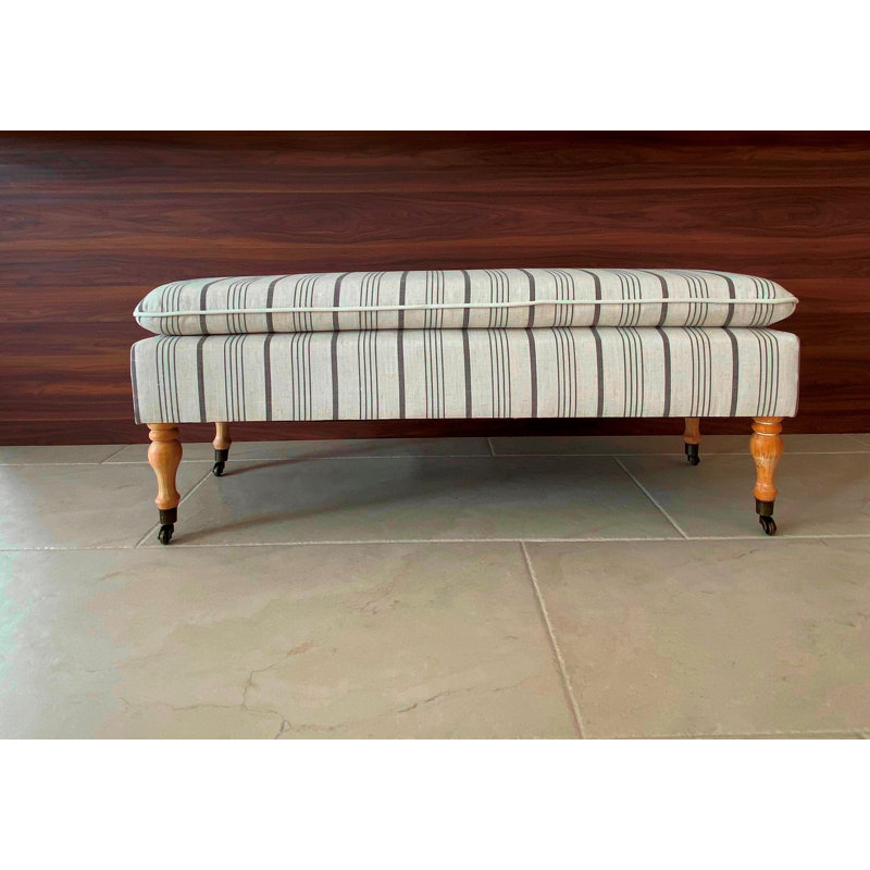 Banc rembourré en mélange de lin Coumas