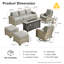 Ensemble de chaises berçantes d'extérieur 8 pièces-2081582161-2090397759