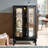 Elegant Light Oak Curio Cabinet with Tempered Glass Doors, LED Light, Mirrored Back Panel & Adjustable Shelves – Perfect Display Storage for Home & Office-1856611771-1852791099