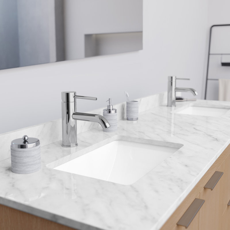 72'' W Double Marble Vanity Top