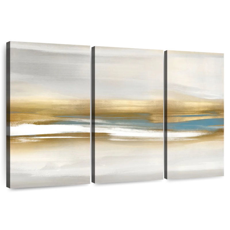 Avery Highlight - or et bleu sarcelle I, H 20 po x l 33 po