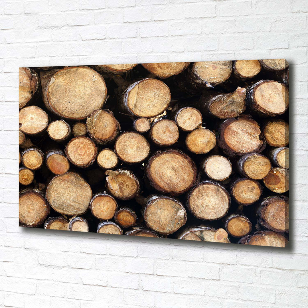 Logs of Wood - Ungerahmte Kunstdrucke auf Leinwand