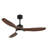 52 Inch Modern Black Ceiling Fan with Light, 3 ABS Blades Remote Control Reversible DC Motor, Dimmable LED Ceiling Fan for Living Room & Bedroom