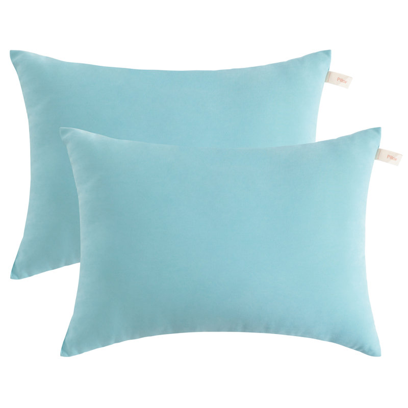 Microfiber Pillows, 13"x18", 2 Pack, Machine Washable - NTBAY, Aqua, 13"x18"