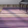 Cruz Hand Loomed Wool/Cotton Striped Rug in Lilac/White