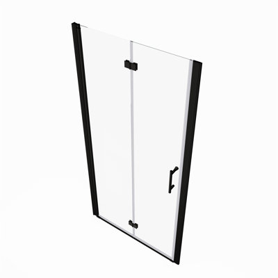 Porte de douche pivotante universelle à réglage de 1 3/8 po avec verre trempé de 1/4 po