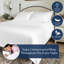 Ensemble de draps 100% coton tissé en percale de coton, 400 fils au pouce carré, certifié GOTS, lisse et anti-humidité-101824511-101824510