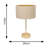 Charlie Gold Stem Metal Table Lamp with Natural with Gold Inner Lamp Shade and LED Bulb-2063244372-2063244392-2063244394
