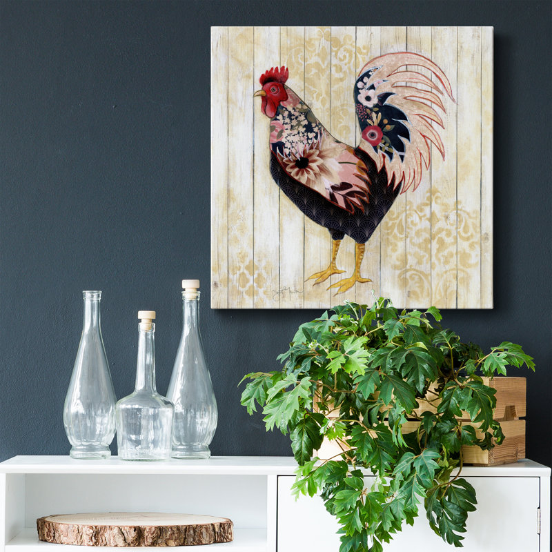 " Pecking Order II ", 10" H x 10" W x 1" D