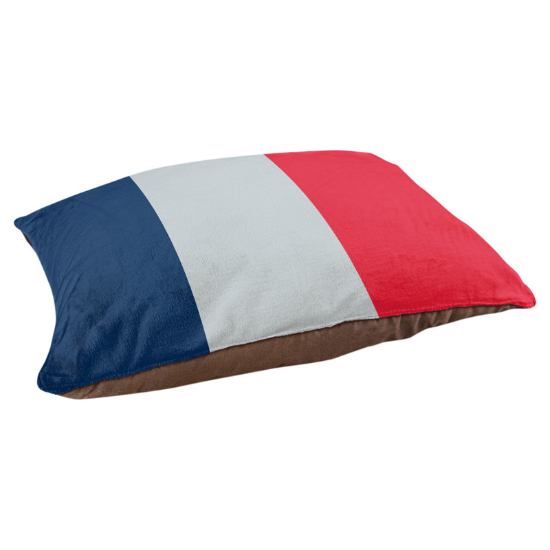 Coussin Detroit, Grand (l 40 po x P 30 po x H 14 po), Navy Blue/Silver/Red