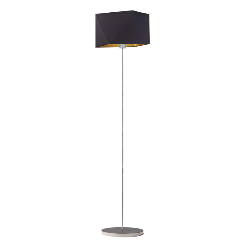Fitzgibbon 160 H cm Traditional Floor Lamp, Black, Dark Grey