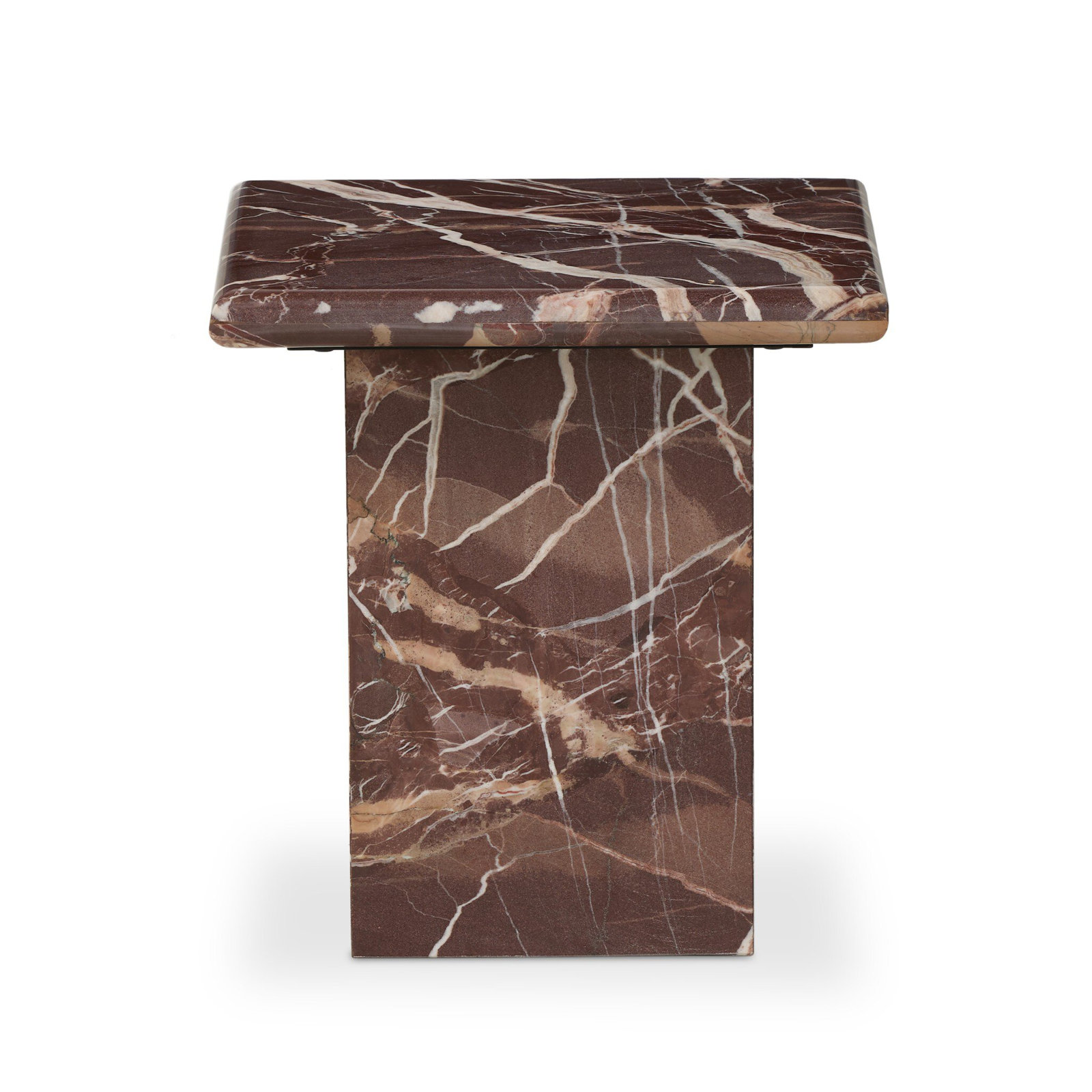 Olene End Table, Meriot Marble