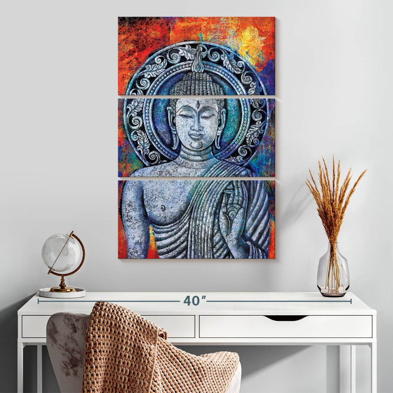 Portrait de Bouddha Leisha, H 32 po x l 20 po