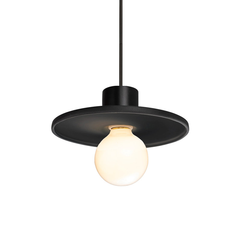 Luminaire suspendu 1 lumière Juliea, Noir mat, Noir mat carbone